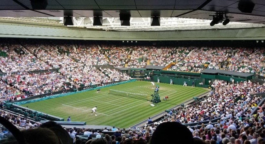 Tênis Wimbledon: quadra situada em Londres, Inglaterra (flickr).